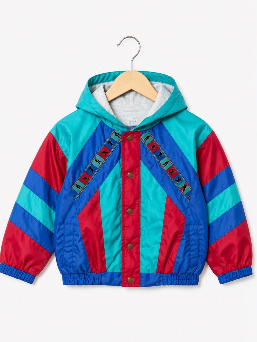 Vintage Northern Climate Geometric Ski Windbreaker Colorblock Unisex 90s Retro